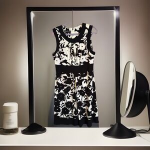 Jones New York‎ Women's Sleeveless Sheath Dress – Black White Floral Print, Size